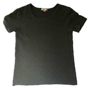 White Stag Women’s Short Sleeve Screw Neck T-shirt size S (4-6), Solid Black